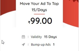 Move your ad to top level-BUY 15 Days and Get 15 Days Extra Visibility(Free)